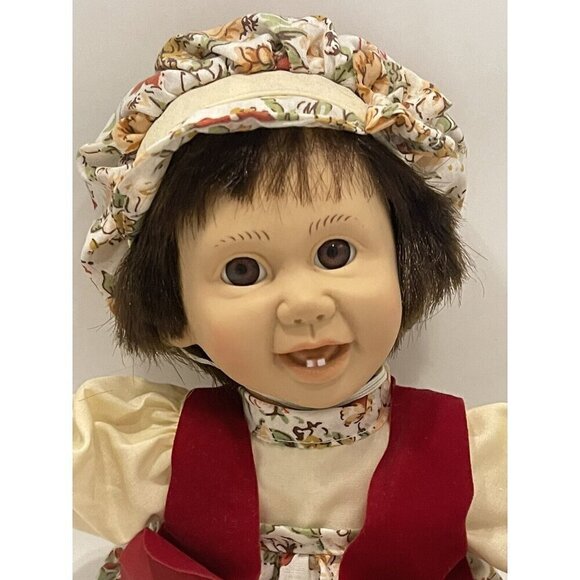 Vintage GIGO My Pals Ugly Doll 11" Girl Baby Happy Expression Teeth Floral - Picture 4 of 4